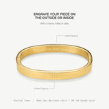 Engravable Bold Soft Square Bangle