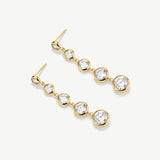 Bezel Statement Drop Earrings