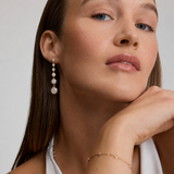 Bezel Statement Drop Earrings