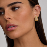 Moonstone Abstract Statement Earrings