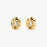 Pearl Shield Earrings