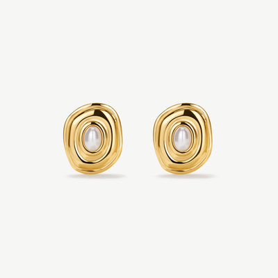 Pearl Shield Earrings