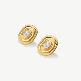 Pearl Shield Earrings