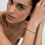Classic Bezel Tennis Bracelet Green