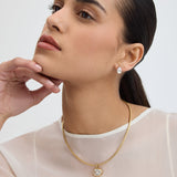 Bold Pear Solitaire Earrings