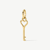 Mini Heart Key Charm