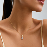 1ct Lab Diamond Pear Cut Solitaire Necklace