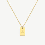 Engravable Pavé Pendant Necklace