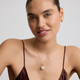 Embedded Heart Disc Pendant