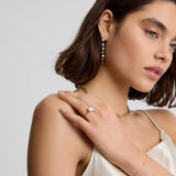 Statement Drop Pear and Pearl Earrings