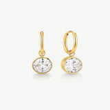 Bold Bezel Oval Huggies