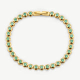 Classic Bezel Tennis Bracelet Green