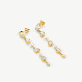 Statement Drop Pear and Pearl Earrings