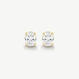 Bold Oval Solitaire Earrings