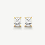 Bold Emerald Solitaire Earrings