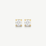Bold Asscher Solitaire Earrings