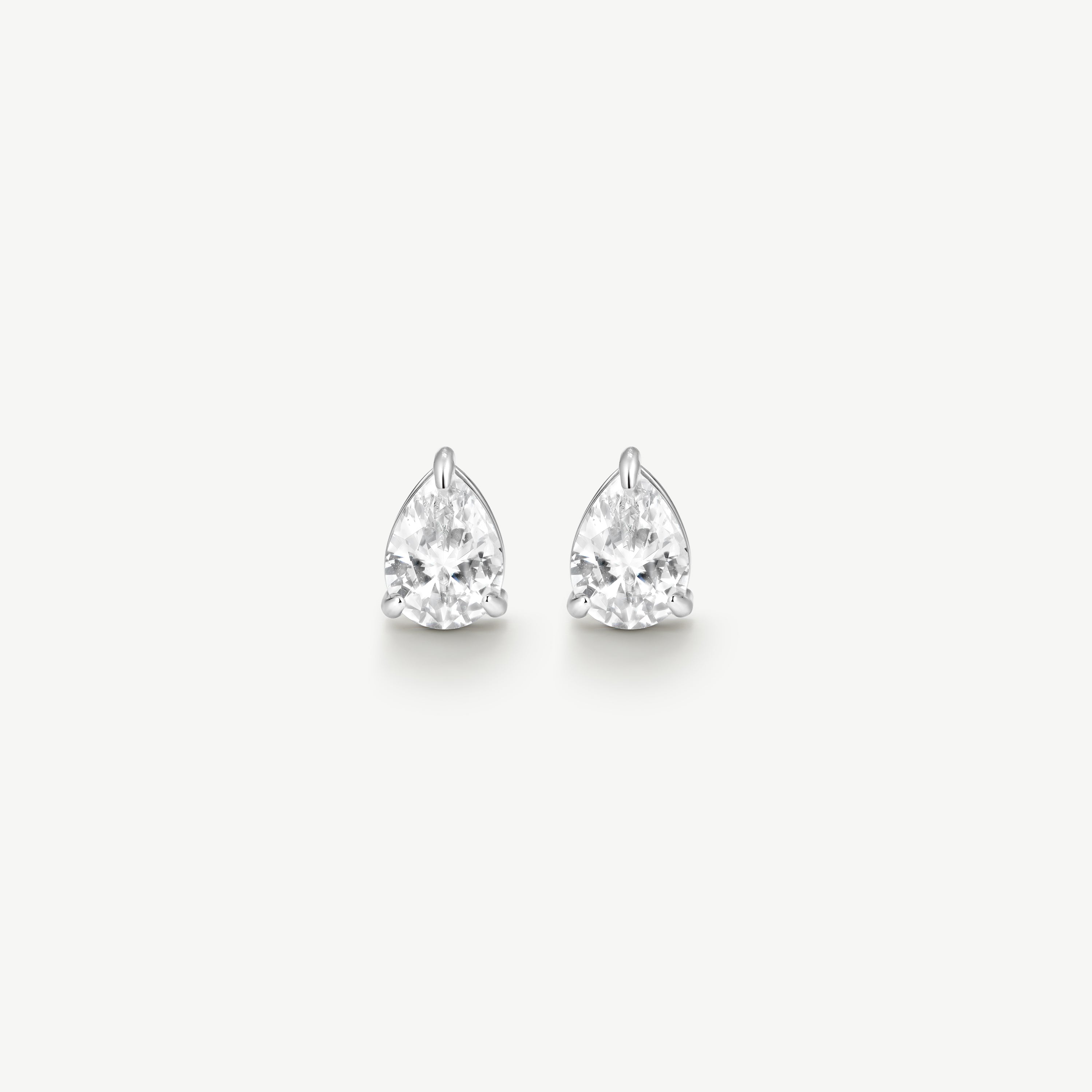Classic Pear Solitaire Earrings