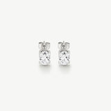 Classic Oval Solitaire Earrings