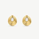 Statement Oval Bezel Earrings