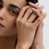 Oval Solitaire Diamond-Inspired Ring 2ct