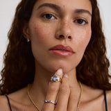 Bezel Trilogy Ring Tanzanite