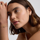Pleated Clover Studs