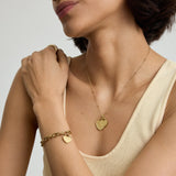 Classic Chunky Engravable Heart Bracelet