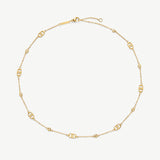 Multi Signature Necklace with Stones