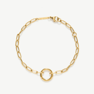 Paperclip Chain Charm Bracelet