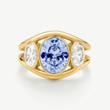Bezel Trilogy Ring Tanzanite