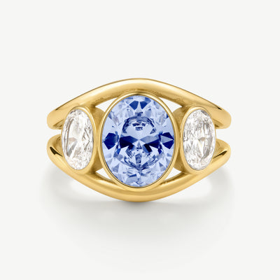 Bezel Trilogy Ring Tanzanite
