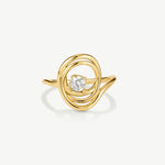 Gold intertwined statement ring