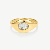 Gold molten shield ring