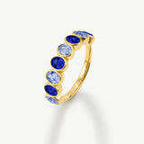 Oval Bezel Stacking Ring Sapphire