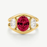 Bezel Trilogy Ring Ruby