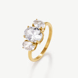 Oval Triology Diamond-Inspired Ring 2ct