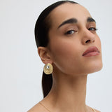 Statement Oval Bezel Earrings