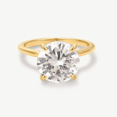 Round Solitaire Diamond-Inspired Ring 3ct