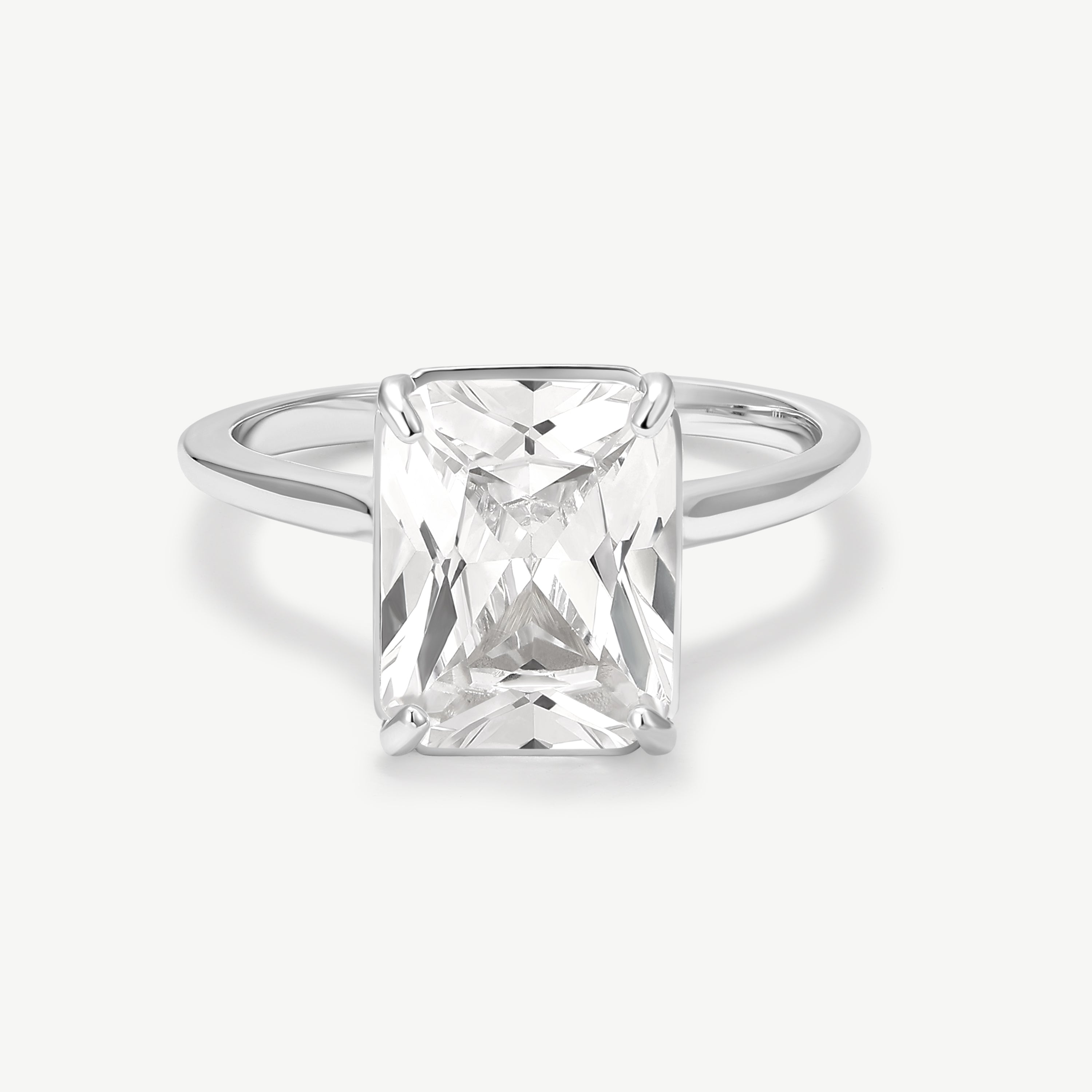 Radiant Solitaire Diamond-Inspired Ring 3ct