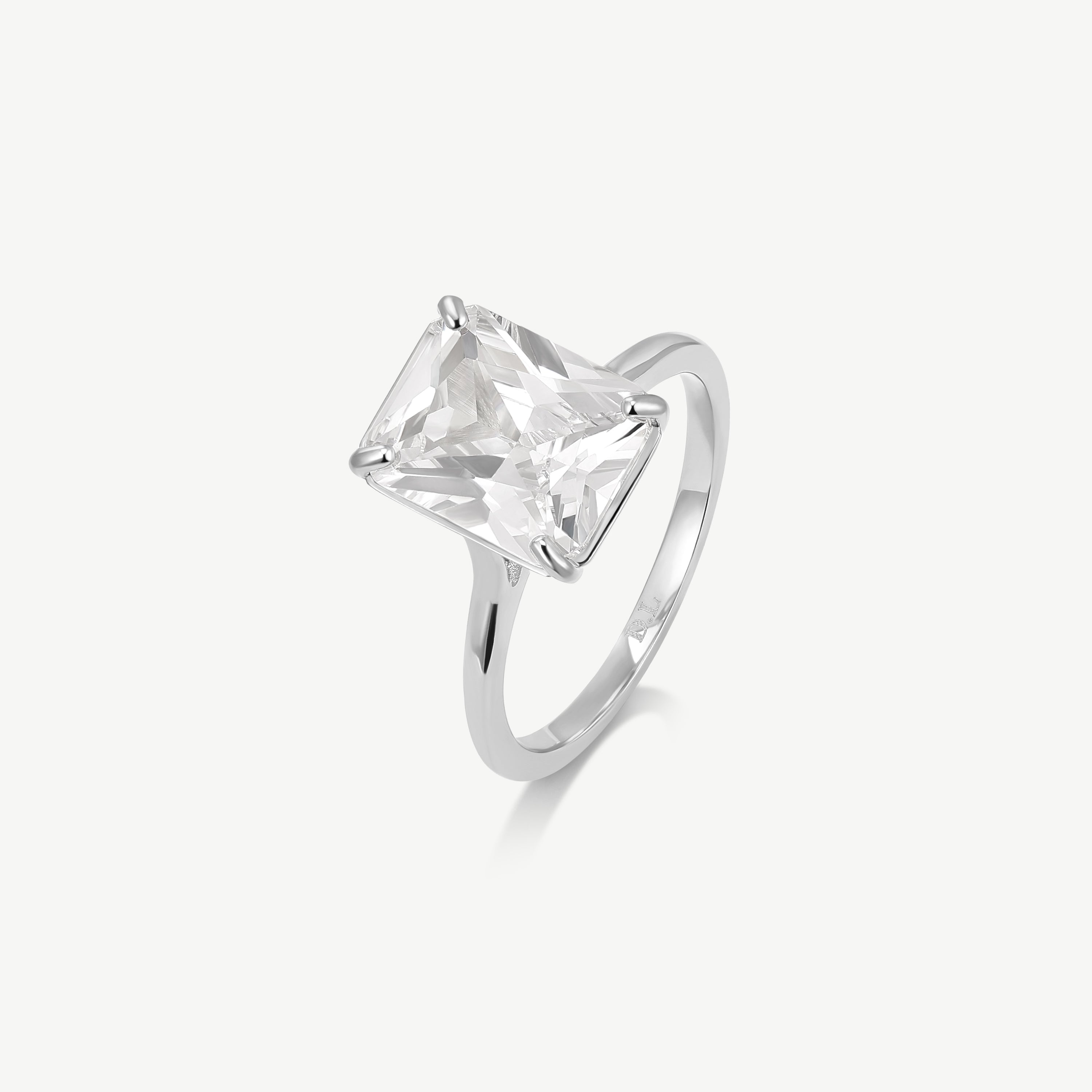 Radiant Solitaire Diamond-Inspired Ring 3ct