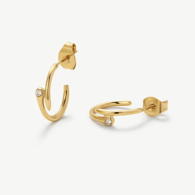 Wave Mini Hoops