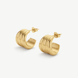 Ribbed Small Hoops