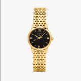 Classic Link Round Gold Watch Black Dial