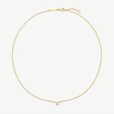 Small Bezel Diamond Necklace